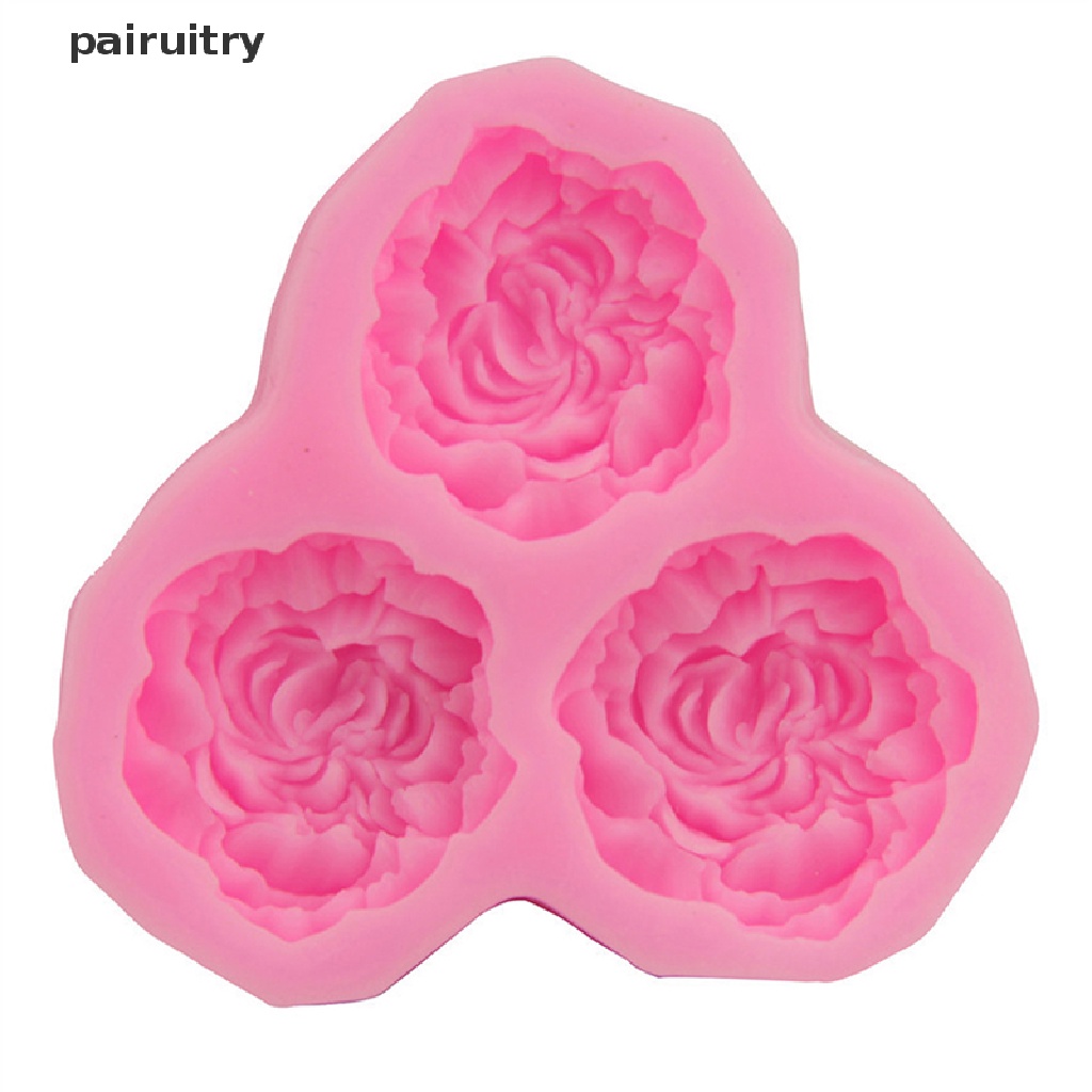 Cetakan Kue Bentuk Bunga Peony Bahan Silikon Untuk Dekorasi Pernikahan