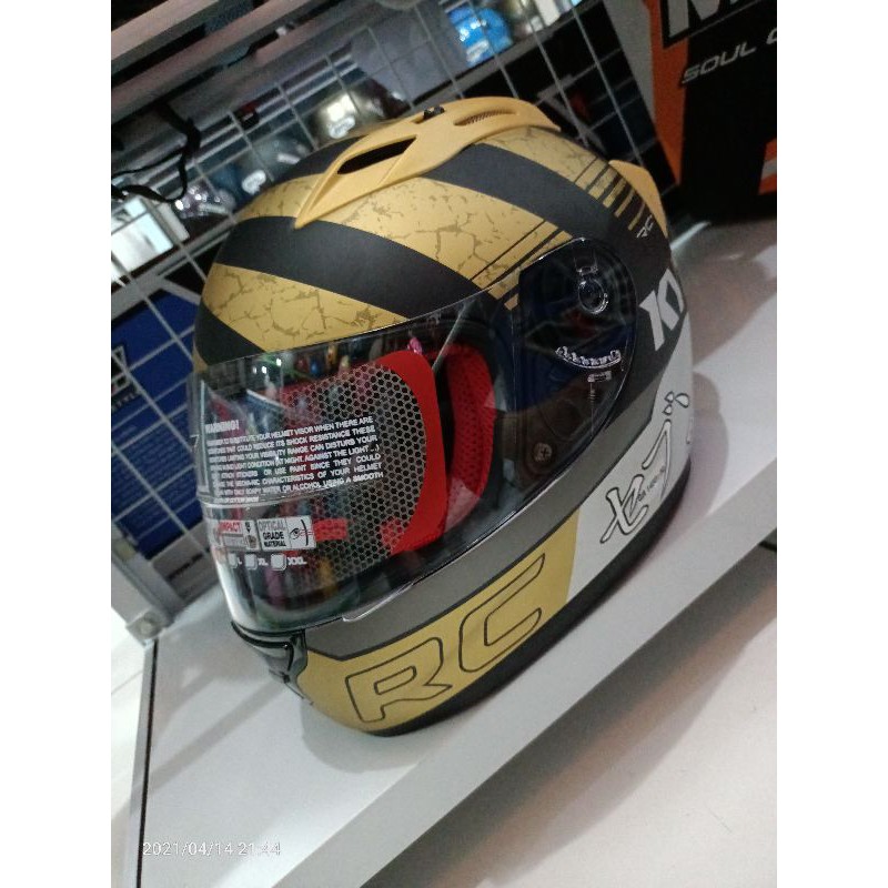 Helm KYT RC7 seri#17 #18 Gold