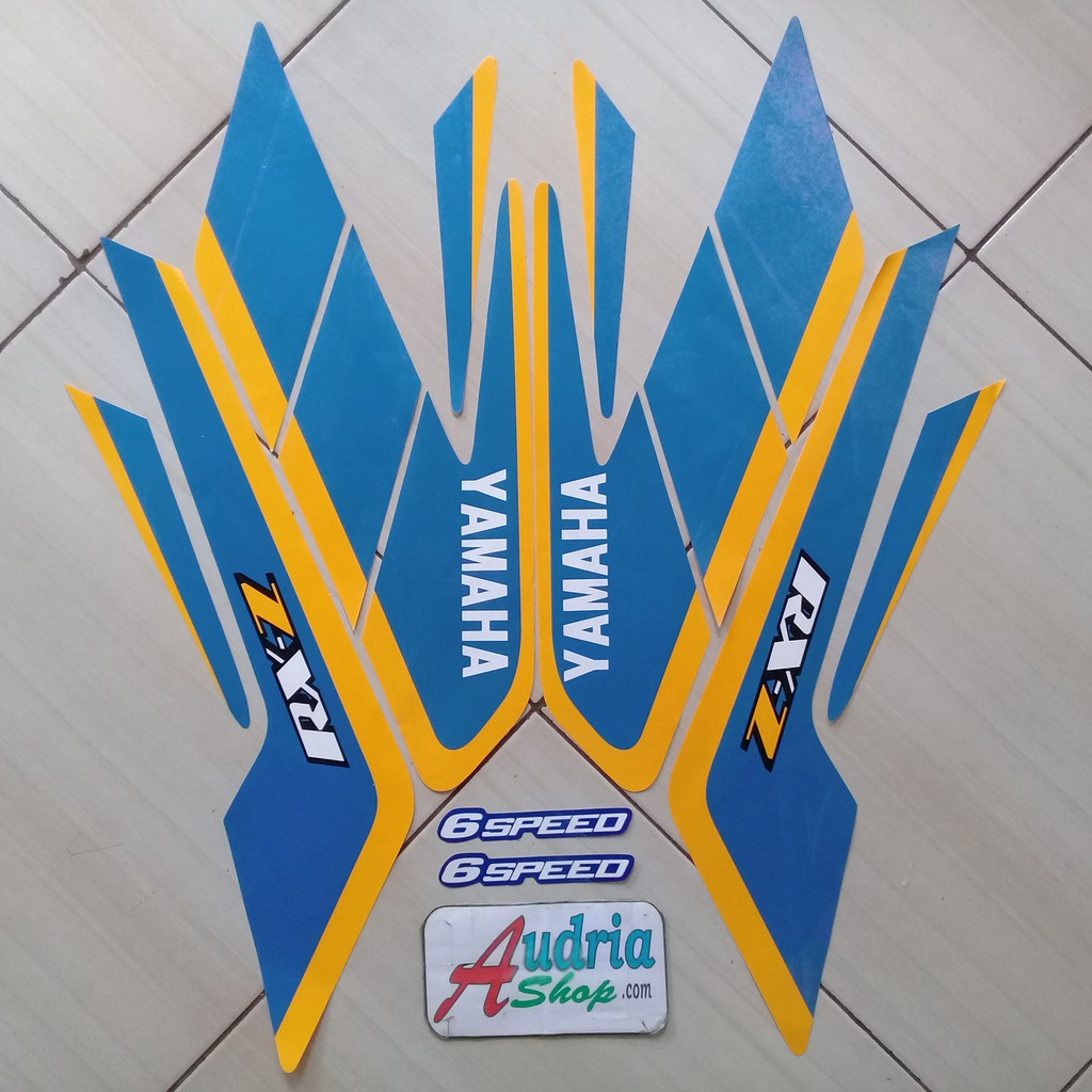 Sticker Striping Motor Yamaha Rxz 1992 Biru