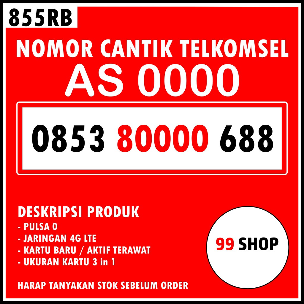 N Nomor Cantik Telkomsel As Kwarted 0000 - As 80000 688 - Nomor Cantik AS 80000 Telkomsel 4g Murah