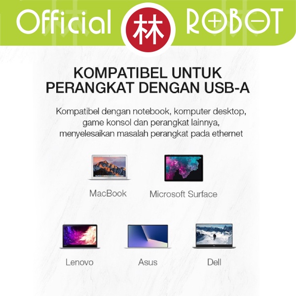 Robot EA10 USB Ethernet Adapter USB 2.0 To RJ45 LAN