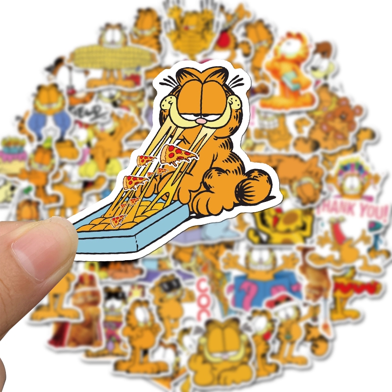 50pcs Anime cartoon stickers Garfield stickers for DIY Luggage Laptop Skateboard Motorcycle Bicycle stickers