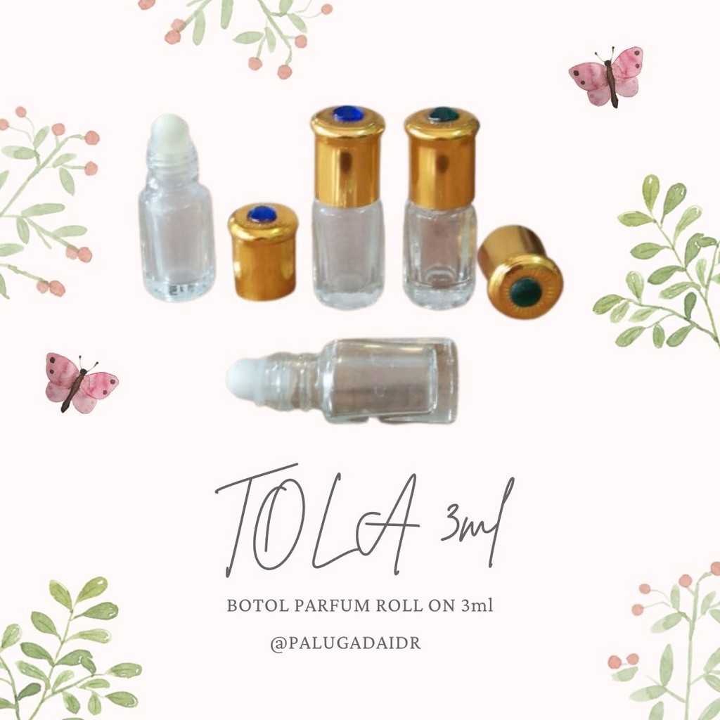 BOTOL ROLL ON TOLA 3ml | BOTOL PARFUM PERLUSIN HARGA GROSIR