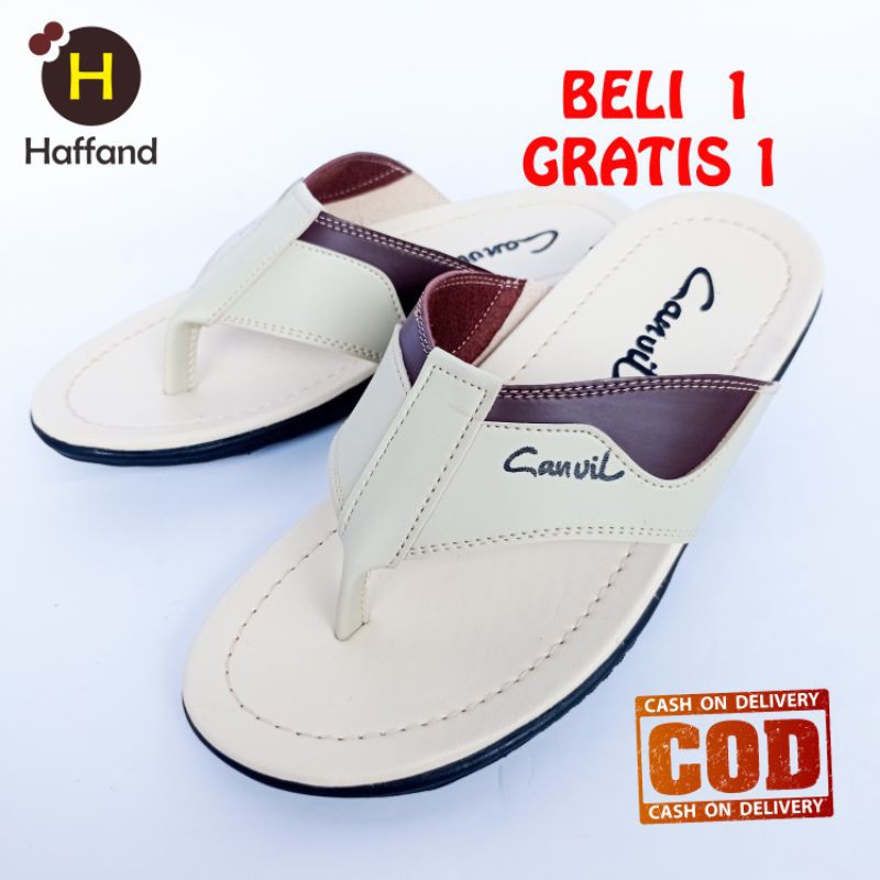 Sandal japit pria terbaik sandal keren pria sandal pria kulit kekinian beli 1 gratis 1