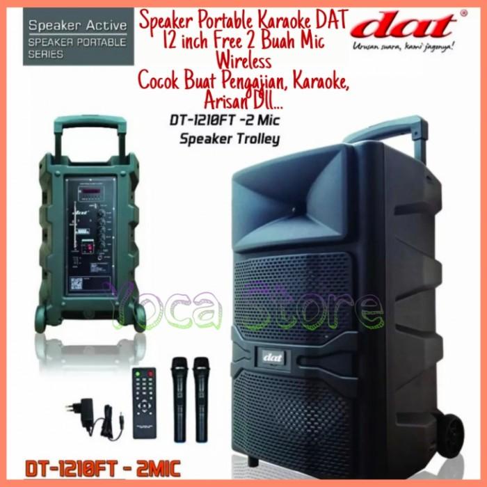Speaker Portable Dat 12 Inch Dt-1210Ft Bisa Bluetoot Free Mic Wireless