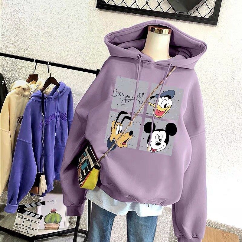 Donal duck hoddie jaket sweater fashion wanita