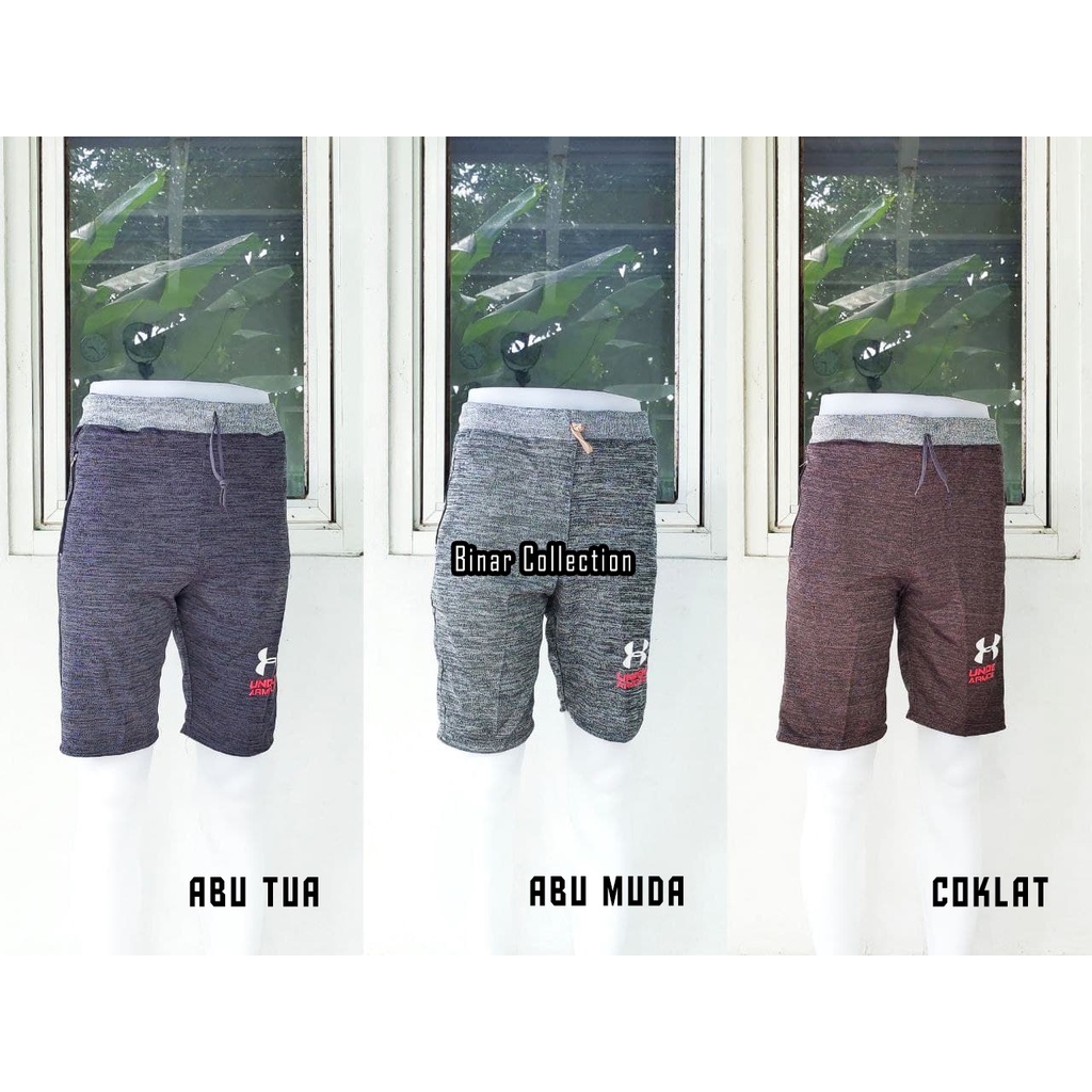 SHU 13- Celana pendek santai pria kolor rib rip zipper kombinasi laki laki kolor allsize cowok murah harian Jumbo