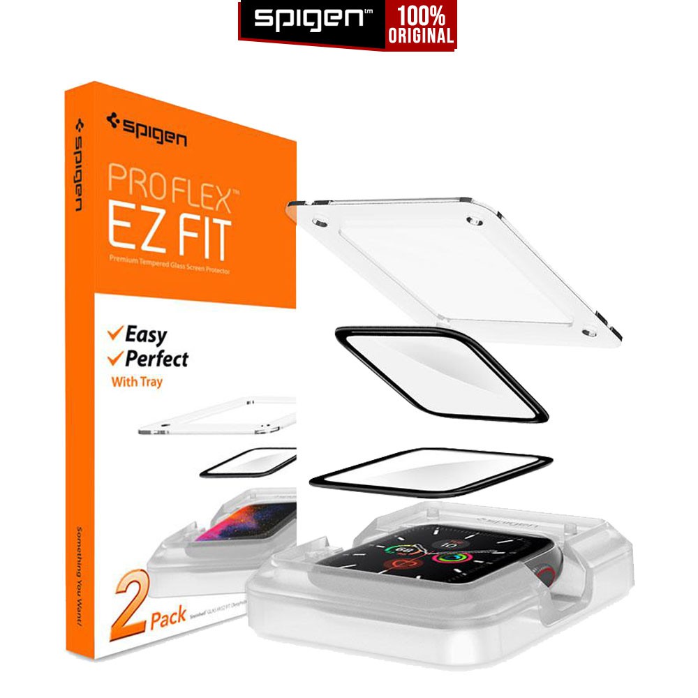 

Screen Protector Apple Watch 5 / 4 Spigen Pro Flex EZ Fit Full Screen Guard Pelindung Layar