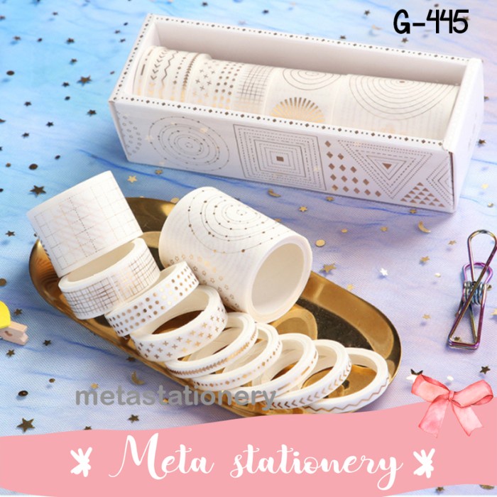 

Buruan Selotip / Masking Tape / Washi Tape Set 10Pcs Bagus