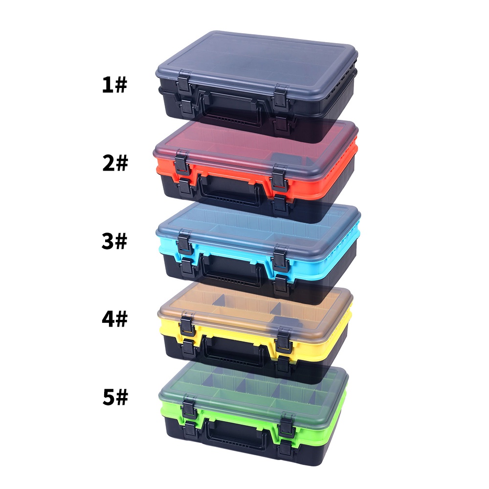 HENGJIA Double Layer 18 Compartments Fishing Tackle Boxes Fishing Lure Box Organizer Fishing Bait Tackle Storage Case