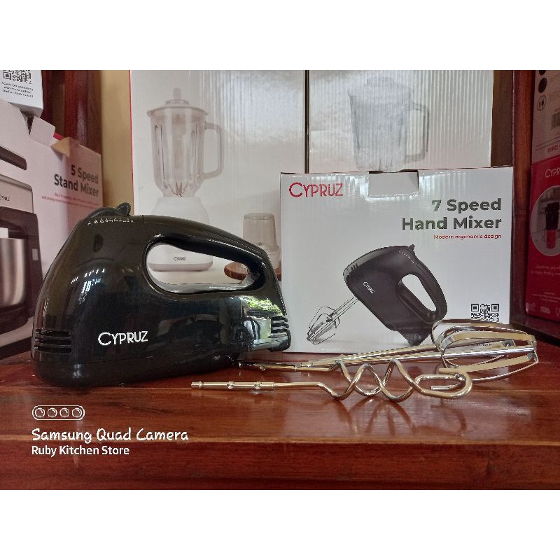 Hand Mixer Mikser Tangan Mini Hitam Cypruz 7 kecepatan