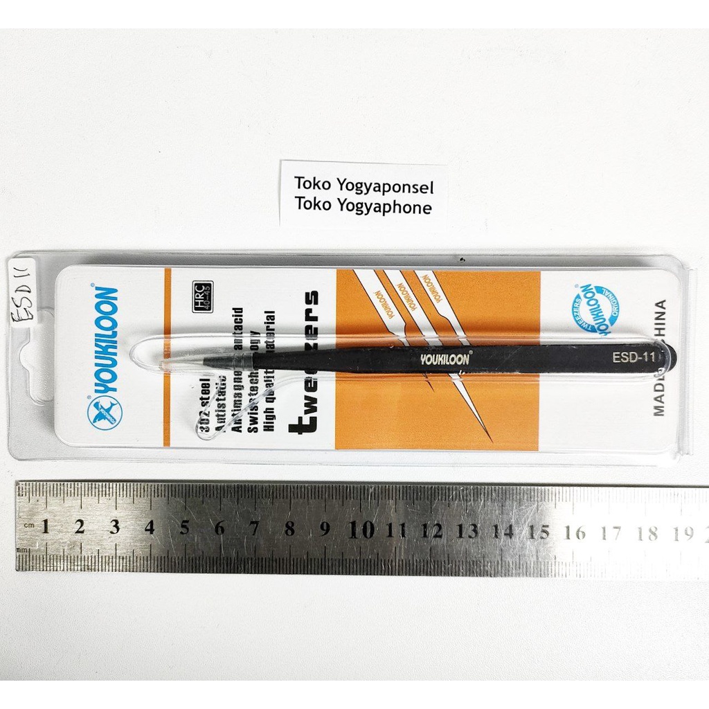 Tweezers pinset esd 11 lurus runcing panjang original kuat