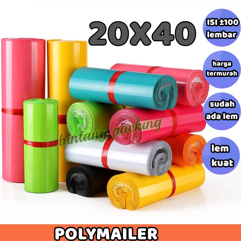 

Berkualitas! TERPLASTIK POLYMAILER PLASTIK PACKING UKURAN 20X40 ✔