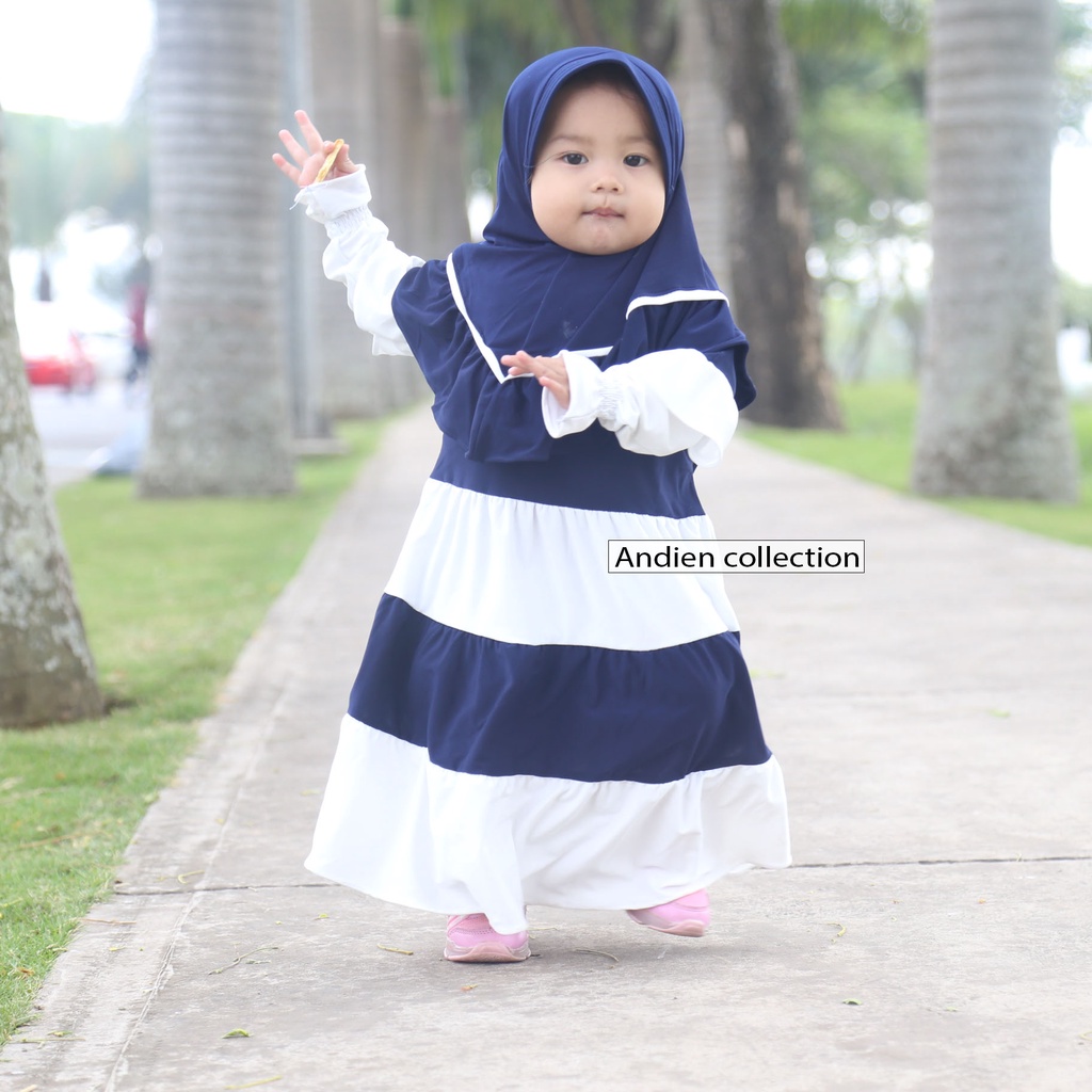 Dress anak susun Comby Size S-M-L-XL (By: andien collection)