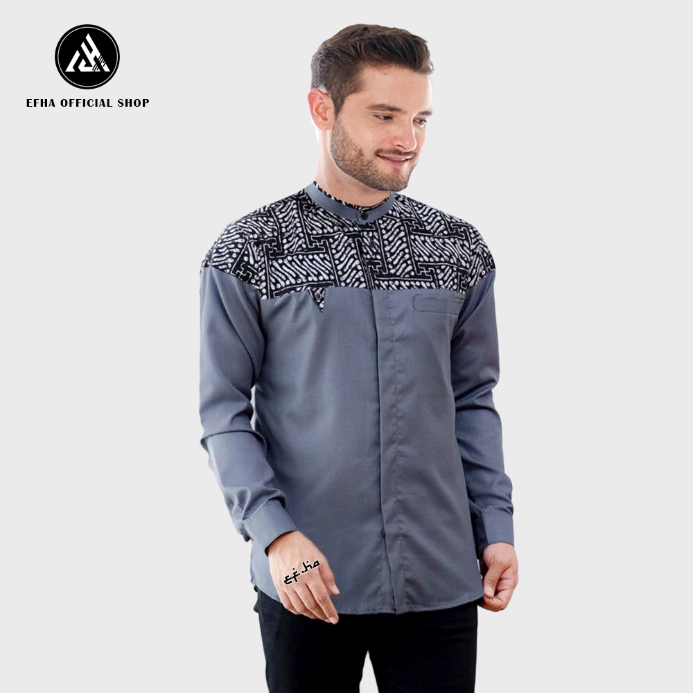 baju koko muslim pria terbaru / baju koko azzahir / baju koko muslim dewasa / readi stok seragam