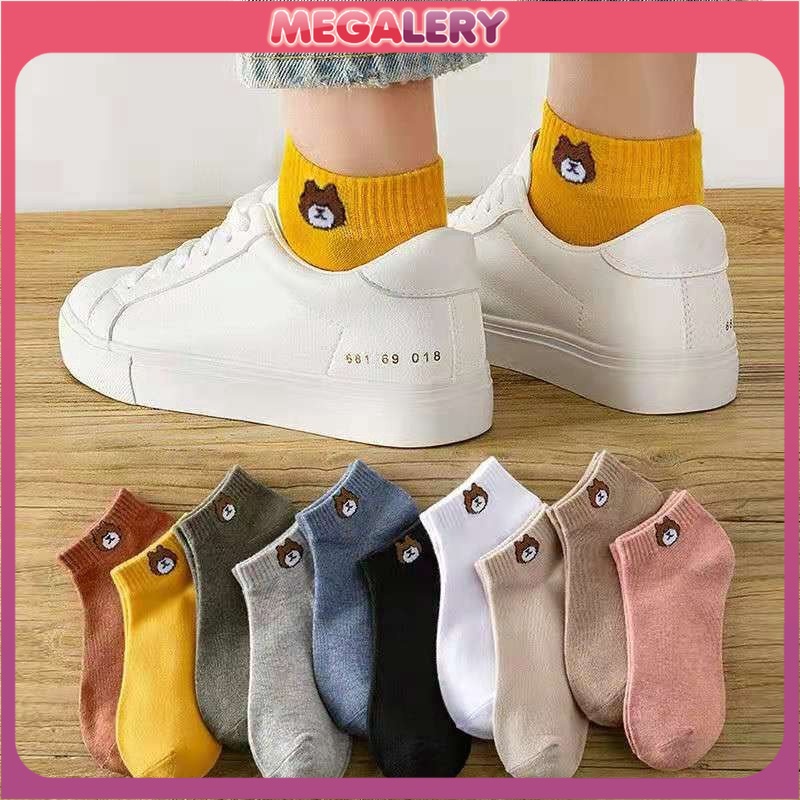 kaos kaki motif beruang pendek mata kaki wanita dewasa / kaos kaki angkle motif bear murah