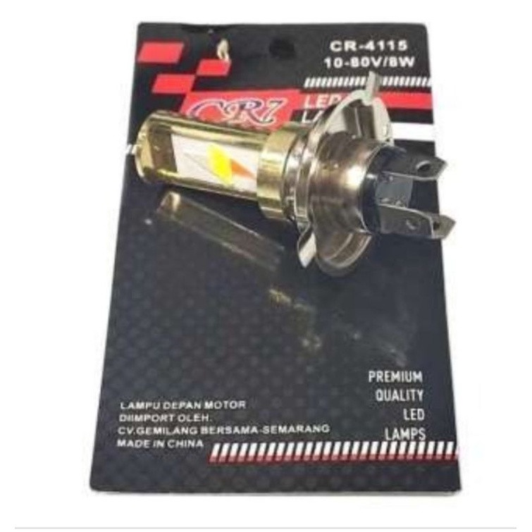 LAMPU BOHLAM LED UTAMA H4 NYALA 2 WARNA