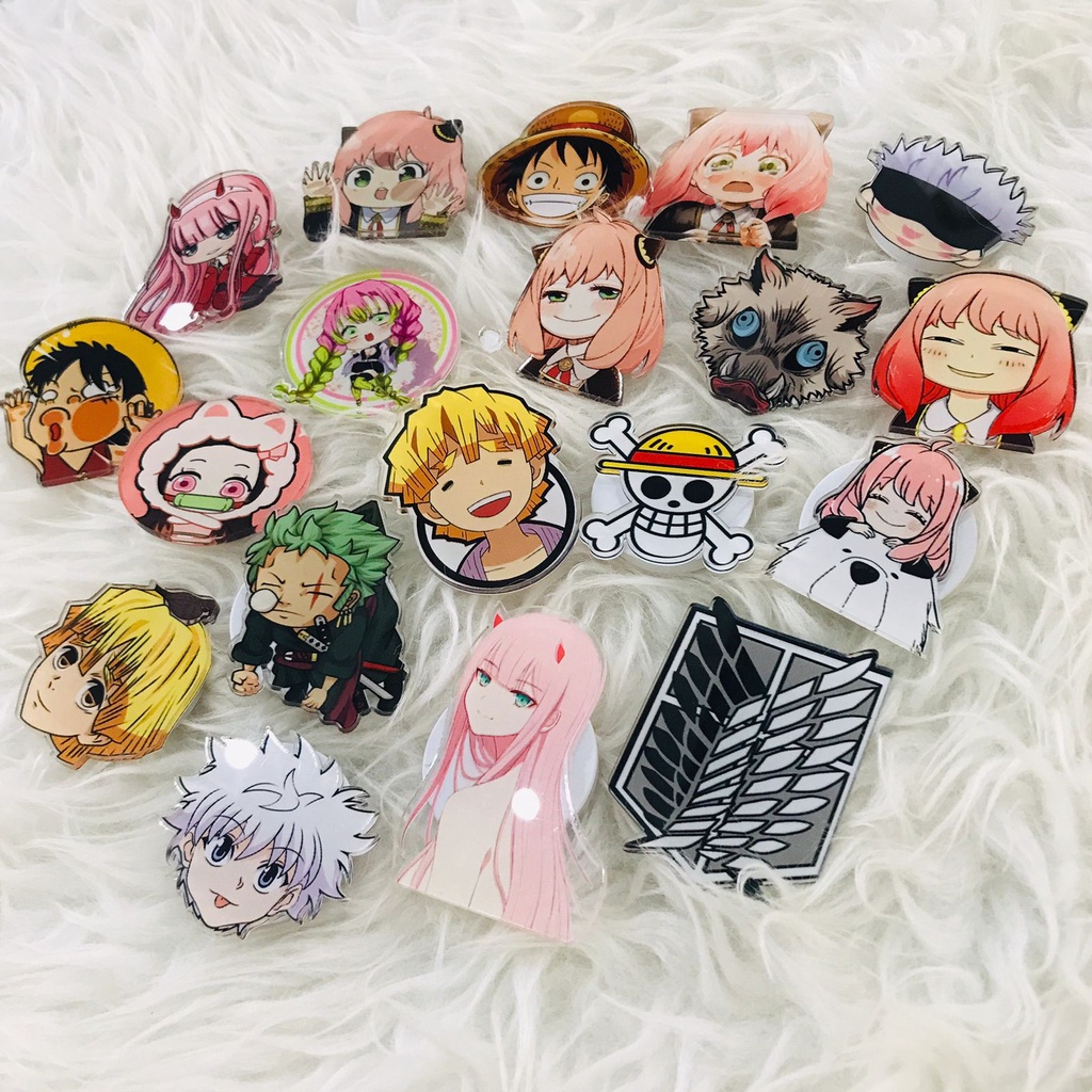 Pop Socket Akrilik Karakter Anime Griptok HP Chibi