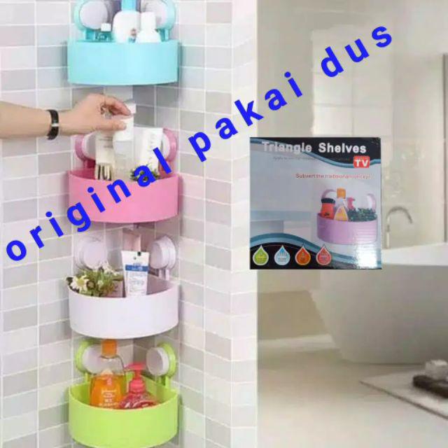  RAK  SUDUT SIKU PLASTIK X06 RAK  HOLDER KAMAR  MANDI  WC 