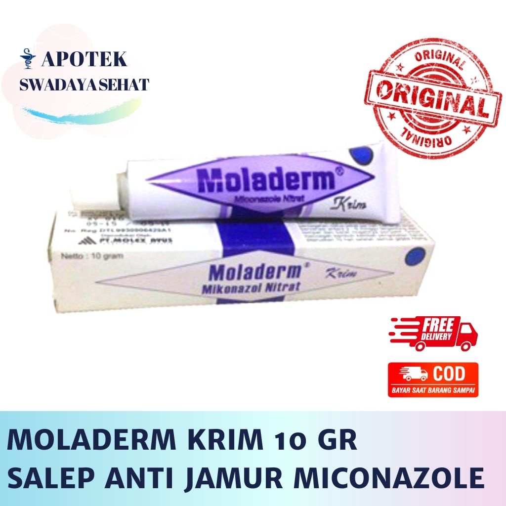 MOLADERM KRIM 10 GR - Salep Mikonazole Anti Jamur Kandidiasis Cream