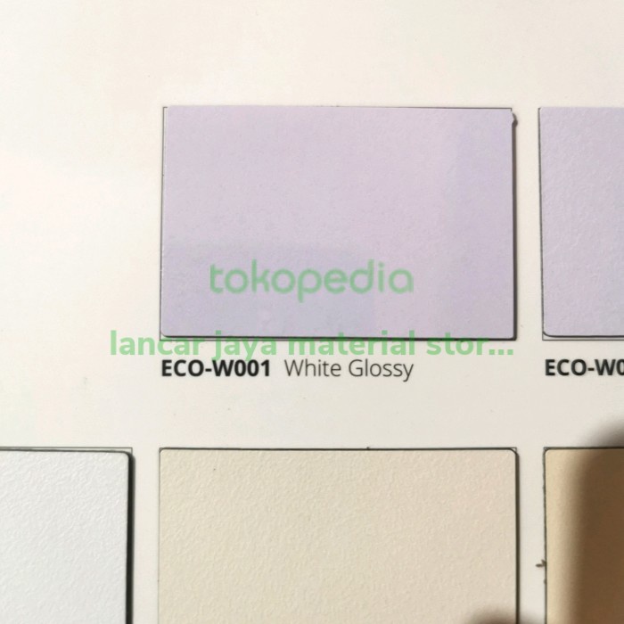 HPL ECO PUTIH GLOSSY DOFF Mate bukan carta taco splendor homega