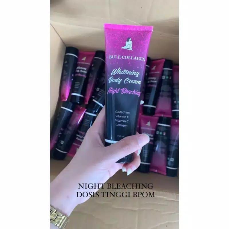 Night Bleaching Bule Collagen / Lotion bule collagen / Whitening body Cream bule Collagen