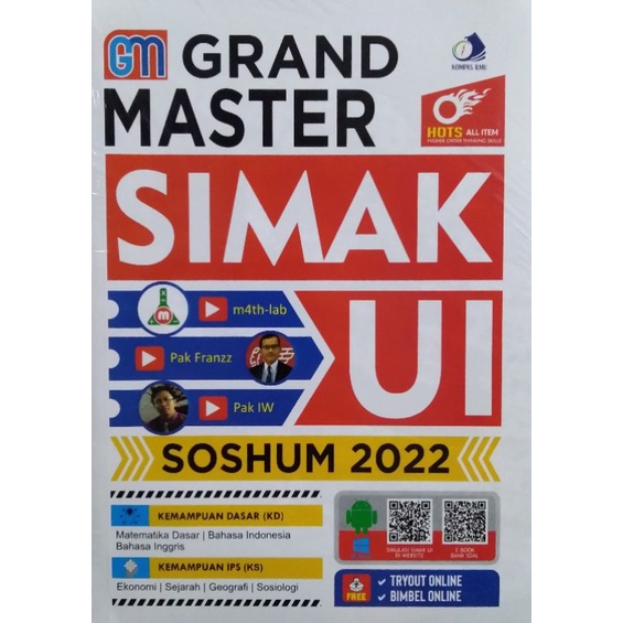 SIMAK UI 2022 SOSHUM DAN SAINTEK ORIGINAL KOMPAS ILMU-SOSHUM