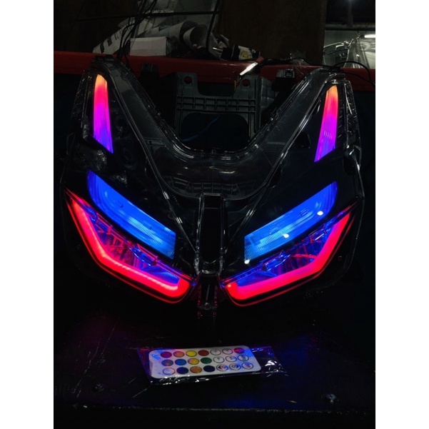 LAMPU LED ALIS RGB RUNNING DEVIL EYES FULL SET+REFLEKTOR VARIO 160 ALL NEW PLUG N PLAY