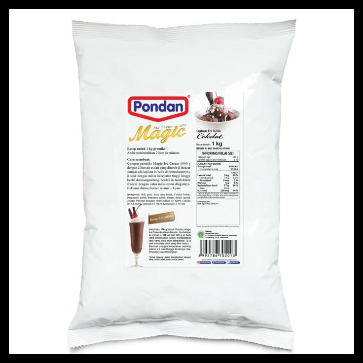 

TERBARUU!! Bahan EsKrim PONDAN Rasa COKLAT 1kg / Bubuk Eskrim SALE