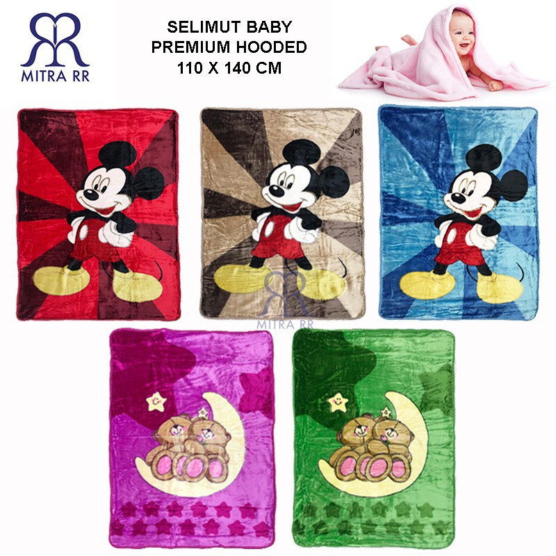 Selimut Bayi Premium Double Fleece Bulu Halus Ukuran 110x140