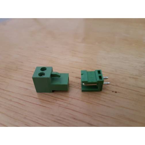 konektor green HT3.96mm 2p lurus terminal block connector HT 396 pair 3.96mm 3. 96 mm straight blok