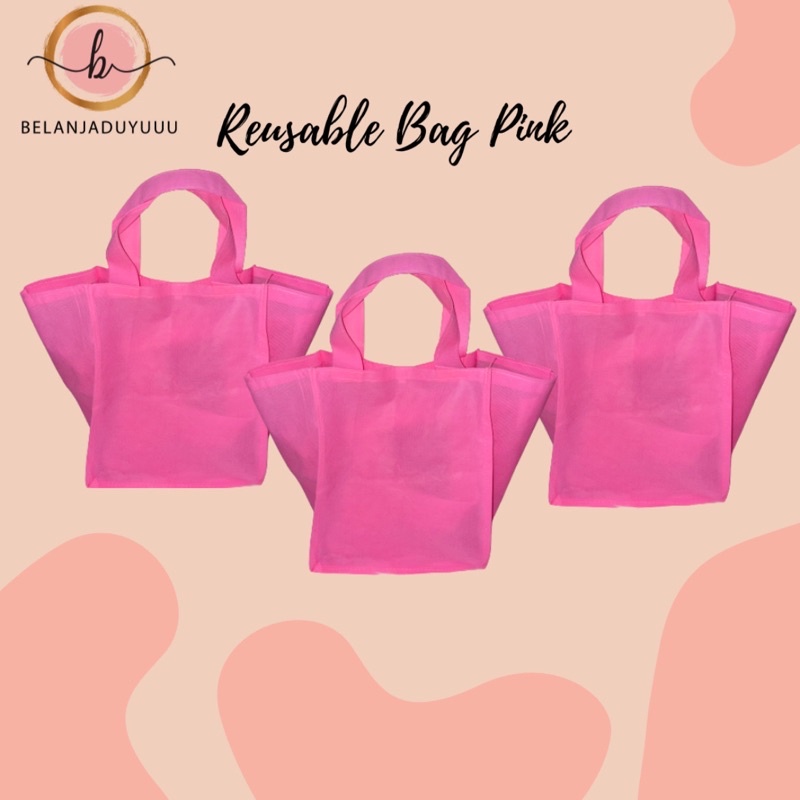 Reusable Bag Pink / Tas Serba Guna