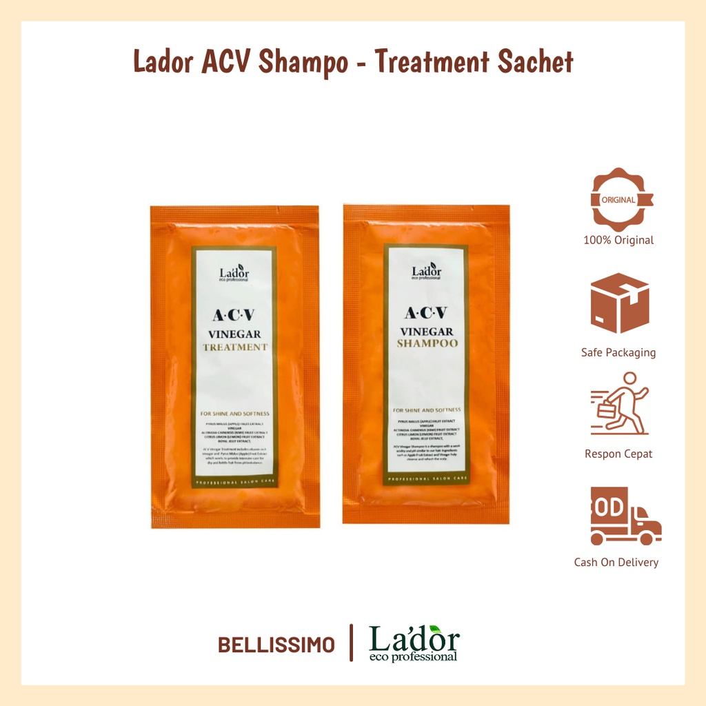 Jual Lador ACV Vinegar Shampoo Treatment Sachet Shopee Indonesia