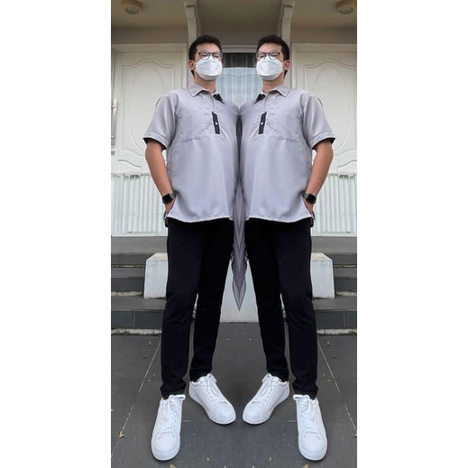 1542#Kemeja Koko Lengan Pendek/Kemeja Pria/Baju Pria