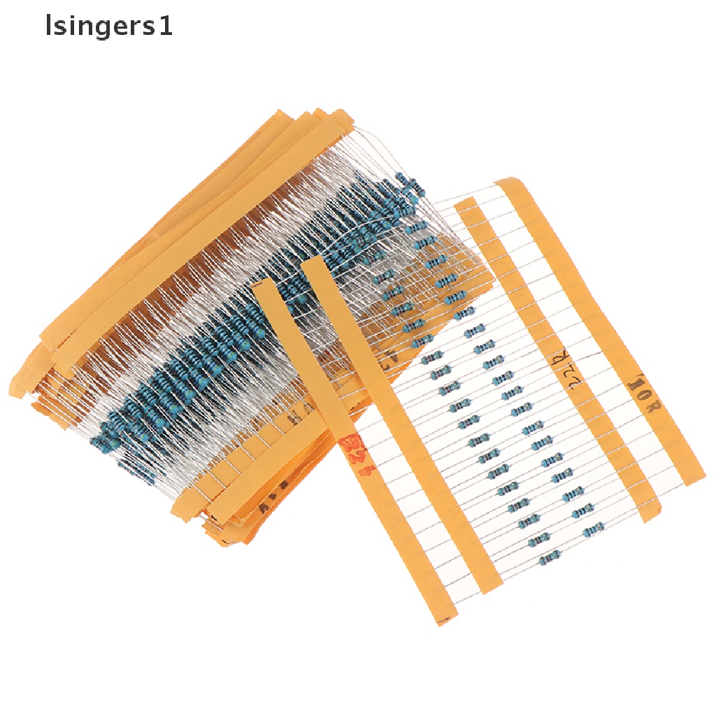 (lsingers1) 600pcs 30 Jenis Resistor Metal Film 1 / 4W 1%