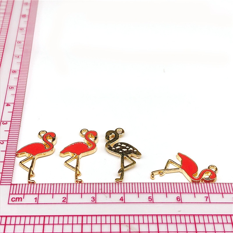 4pcs Liontin Enamel Bentuk Hewan Bahan Alloy Untuk Membuat Perhiasan Wanita