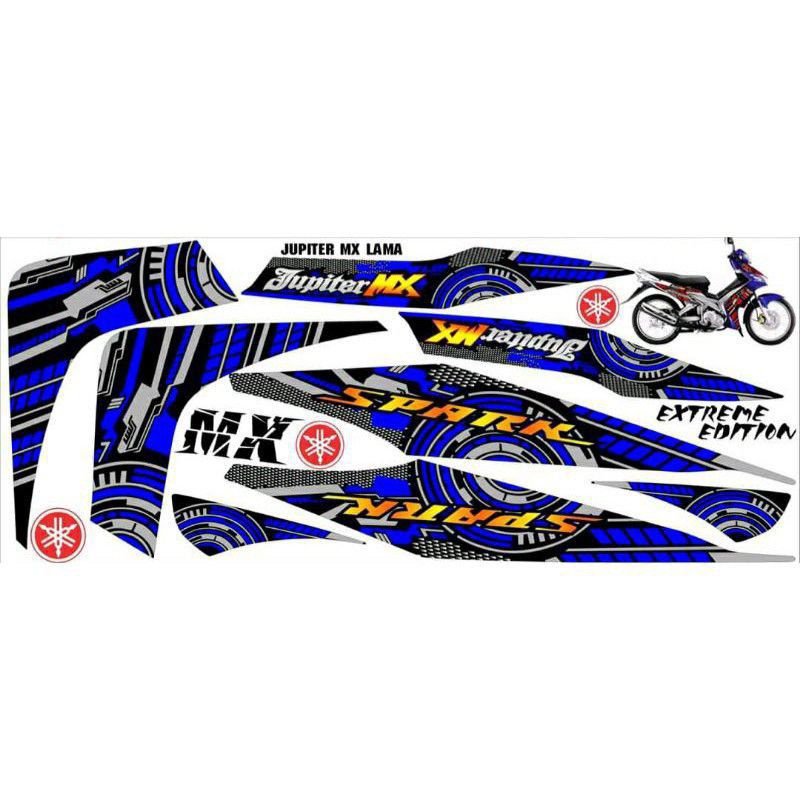 striping variasi motor Jupiter MX lama sticker variasi