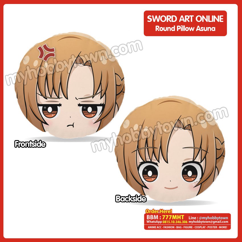 Bantal Bulat Sword Art Online : Asuna Yuuki Plush Doll - Round Plushie cushion