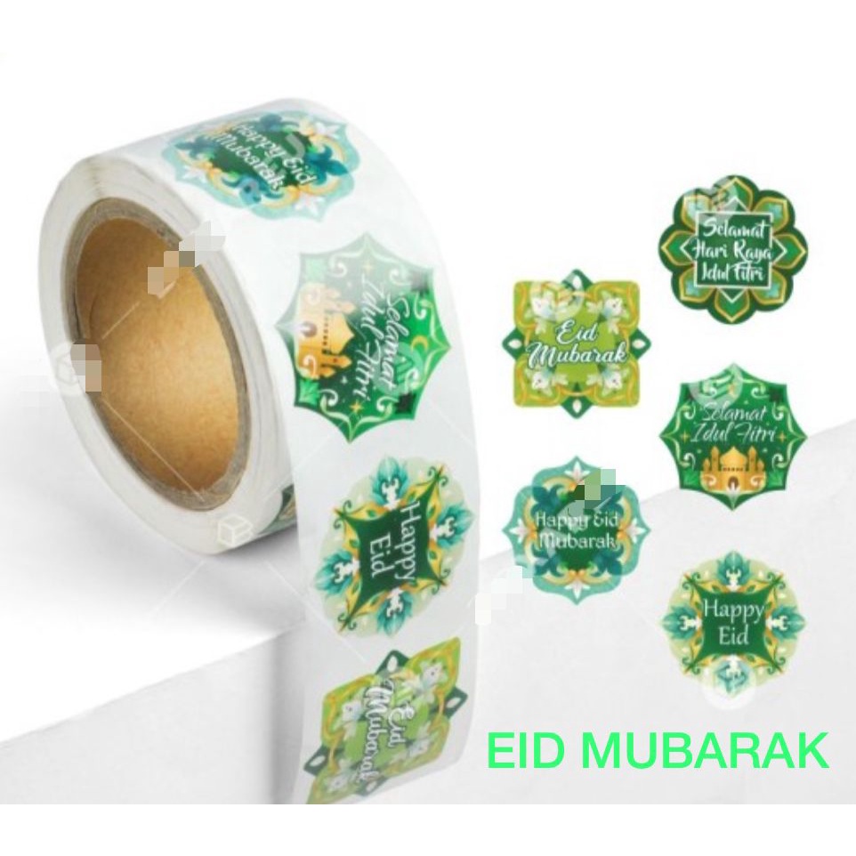 Sticker Toples Kue Ramadhan Lebaran - Stiker Lebaran Idul Fitri Roll