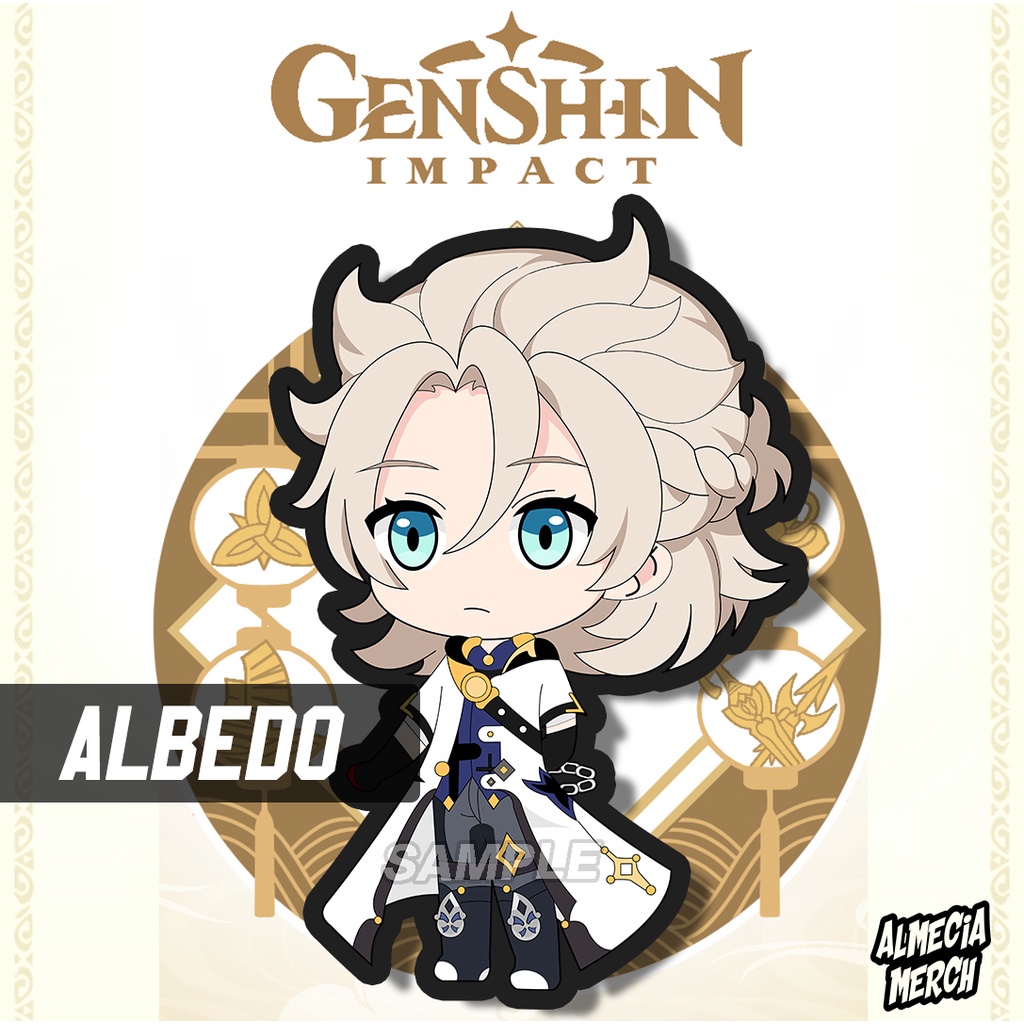 Gantungan Kunci Genshin Impact Albedo / Keychain Albedo Genshin Impact