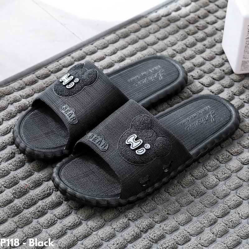 Sandal slide selop karet wanita HI sandal jelly perempuan Korea style Hi BEAR kekinian nyaman