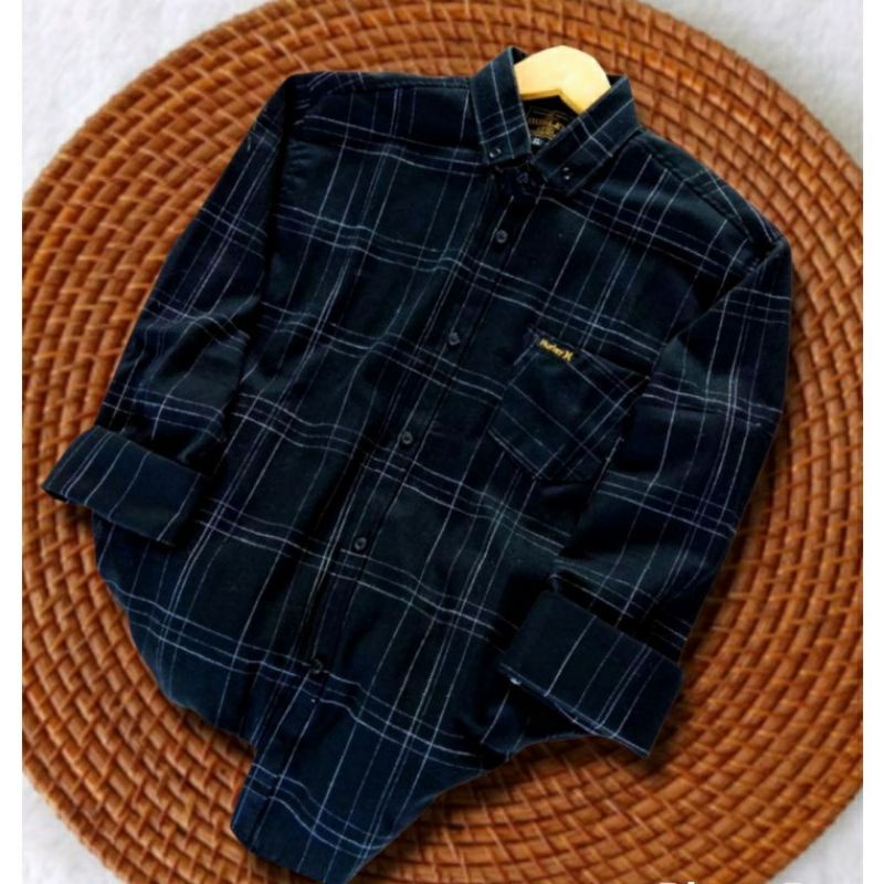 0Kemeja Flanel Impor Pria Kualitas Premium Lengan Panjang Unisex Hem Flannel Baju Flanel Pria Wanita Motif Kotak Kotak