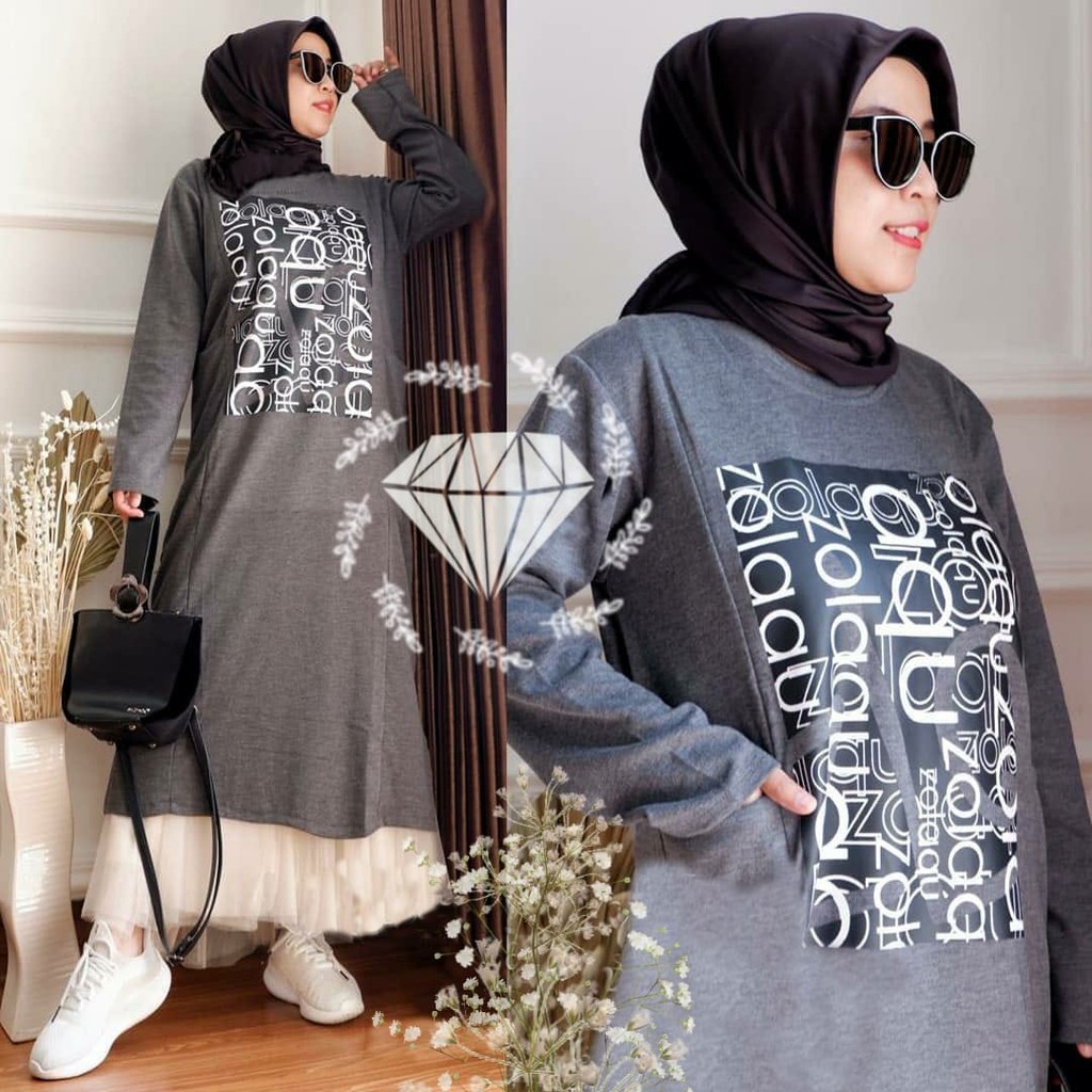 LONG TUNIK AQULOVE JUMBO kR / ATASAN TUNIK MUSLIM BIG SIZE