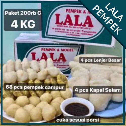 

Pempek Lala Paket 200rb C [Packing Vakum Frozen 4 KG