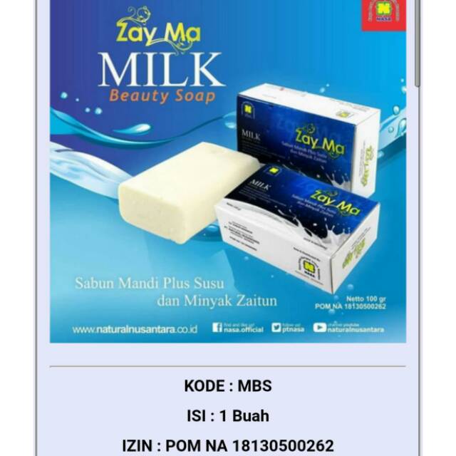 

Sabun Lulur Zayma zaytun dan Susu