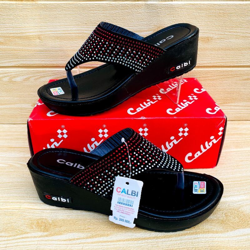 PROMO 2.2 SALE SANDAL WEDGES CALBI WANITA TERBARU