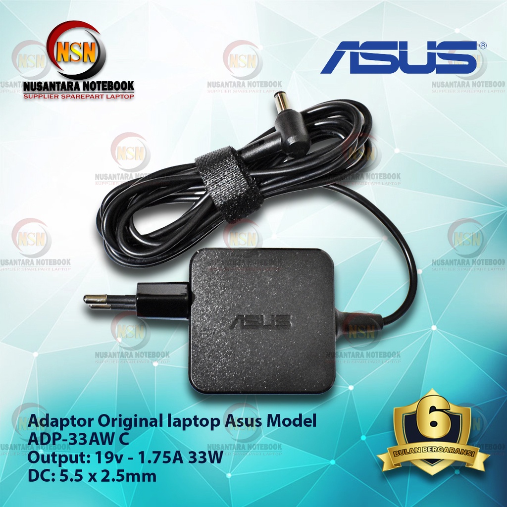 Adaptor Charger Laptop Asus 19V 1.75A Colokan Dc 5.5x2.5mm