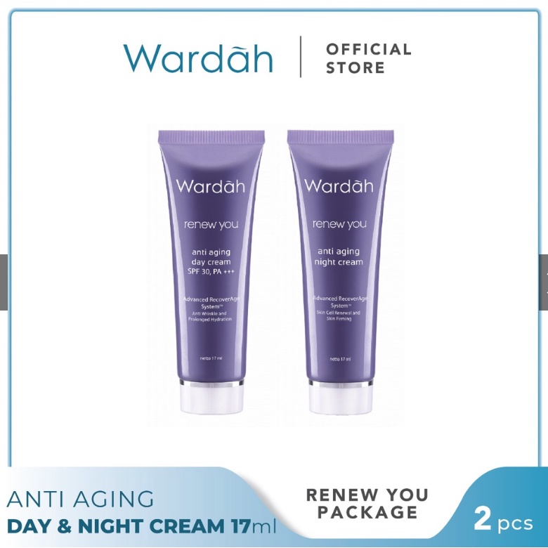 WARDAH PAKET RENEW YOU ( DAY / NIGHT 15 ML TUBE )