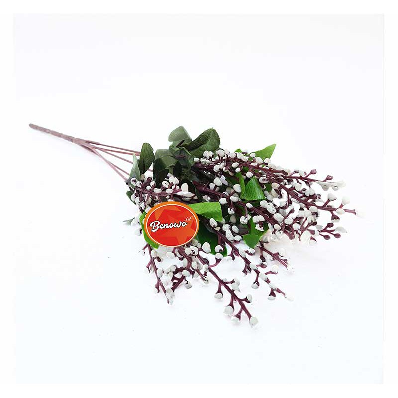 Bunga Artificial Bunga Putik Foam - Rangkaian Buket Bunga Plastik Eceran Setangkai & Grosir - AF16-Putih