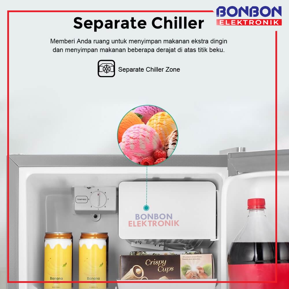 [EXPEDISI] Hisense Kulkas Mini Portable 58L RR68D4IGN Minibar